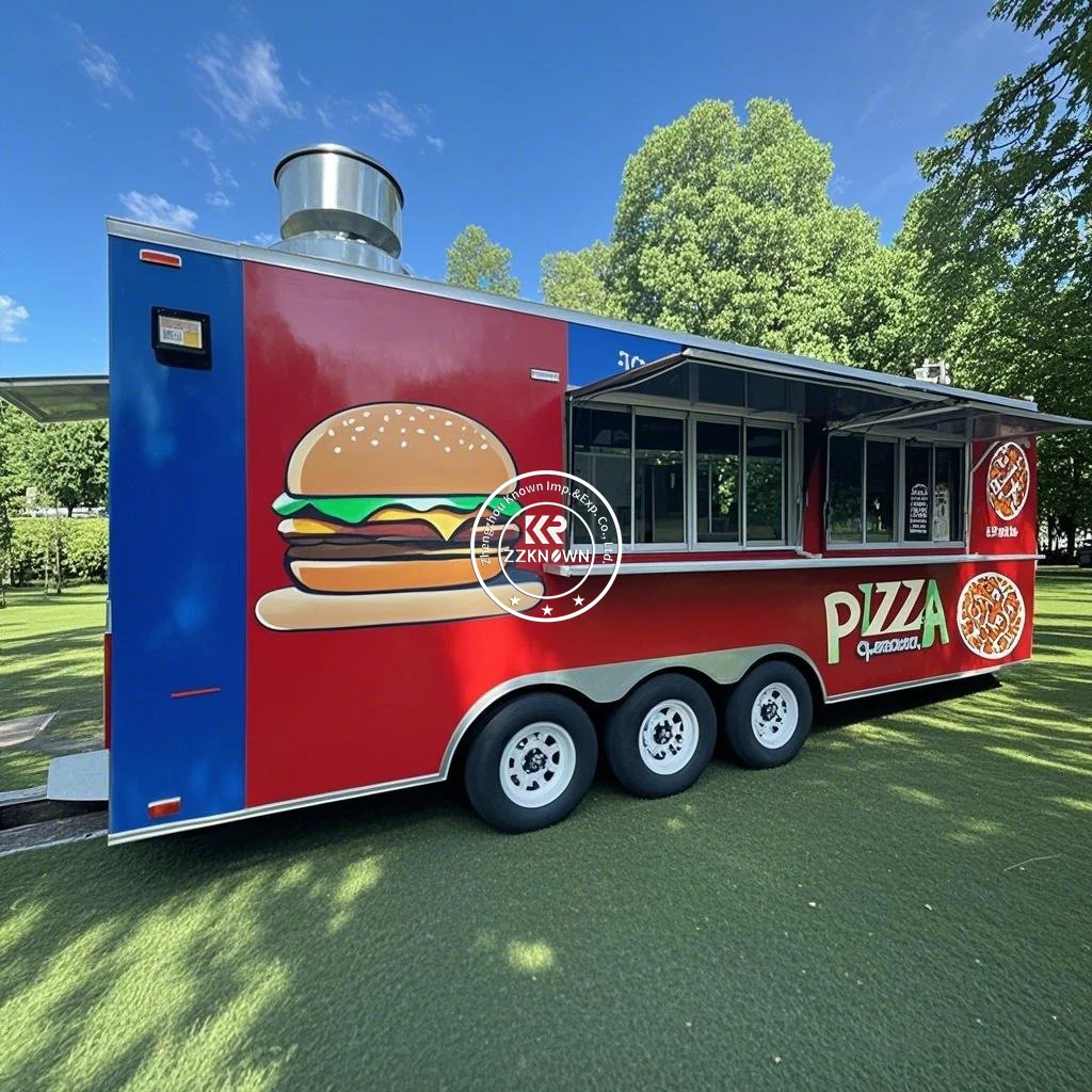 Concession Food Trailer Mobile Bar Food Truck Fully Equipped Kitchen Street Hot Dog Ice Cream Coffee Food Cart Van