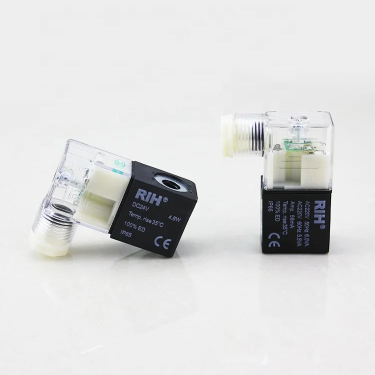 110/210 Series Line-socket Plug Led Lamp Indicator DC Volt Connector Valve Solenoid Coils Mini Solenoid Valve