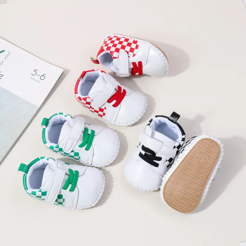 2024 High Quality Anti-slip Hook&loop Soft TPR Outsole Unisex Handmade Baby Toddler Sport Shoes Boys and Girls Casual Shoes