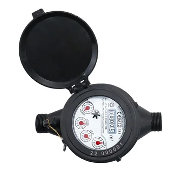 Mechanical Residential Domestic Multi-Jet Wet Type Class B / C R80 R160 Water Meter with Plastic Body