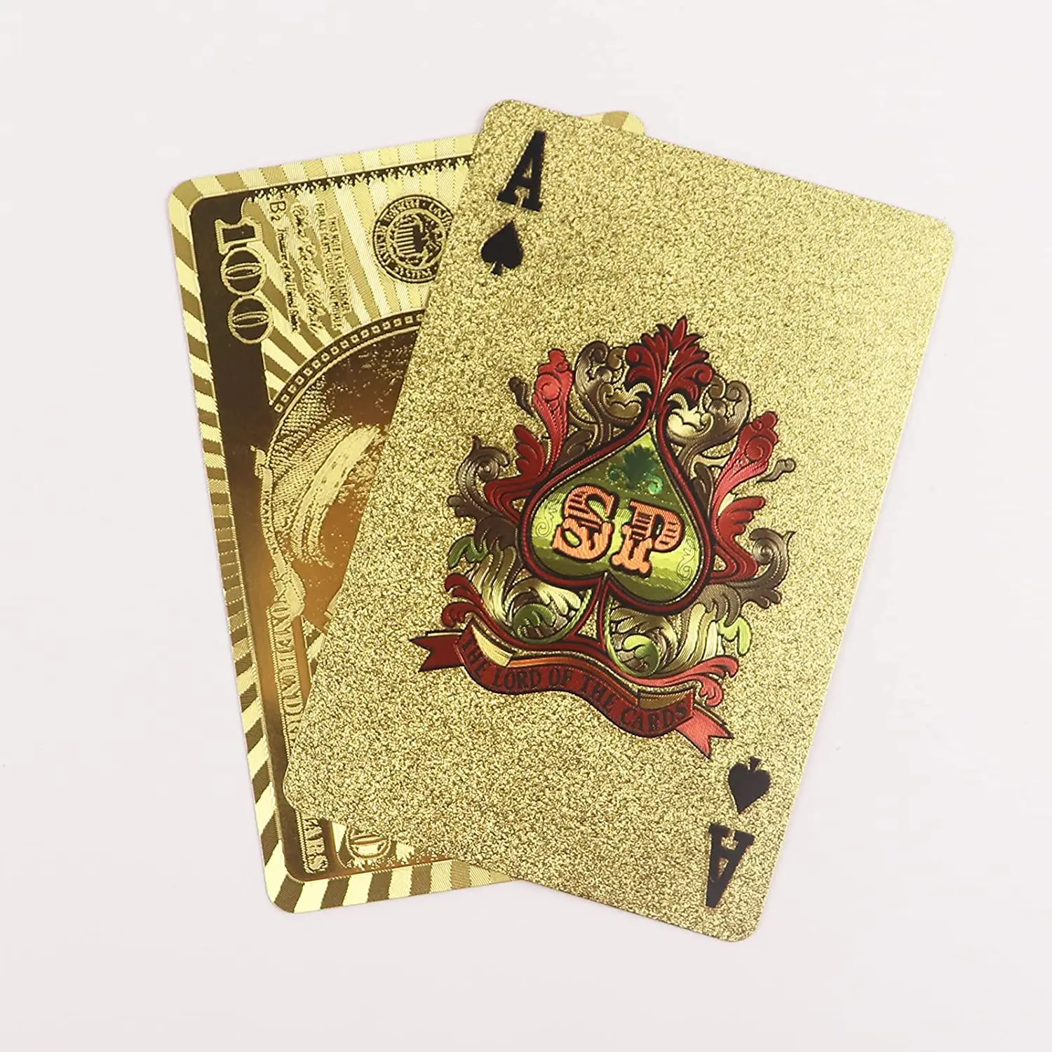 Водонепроницаемая покерная карта премиум класса с индивидуальным принтом, пластиковые игральные карты с золотом 24 карата