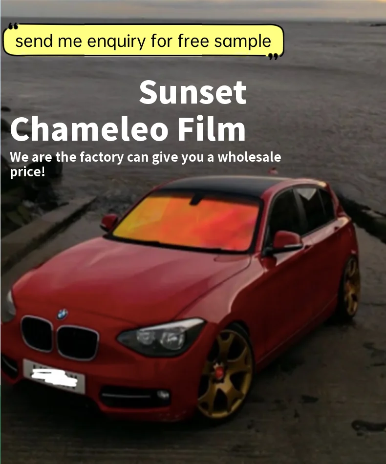 Ksb Sunset Red Chameleon Tint Vlt 80 Pink Chameleon Tint Film Car