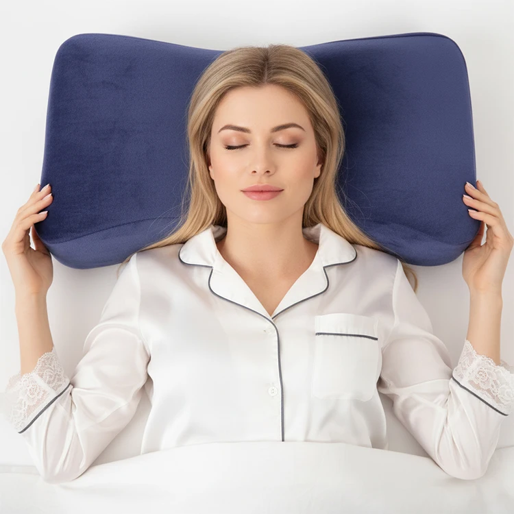 Cervical Neck Pain Bed Sleep Contour Butterfly Shaped Side Sleeper Ergonomic Memory Foam Neck Support Legacy Contour Pillow