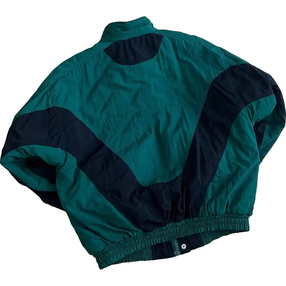 ジャケット・アウター Trendywoobi 2tone Nylon Panel Jacket Fashion Vintage Windbreaker Padded Outdoor Nylon Jacket