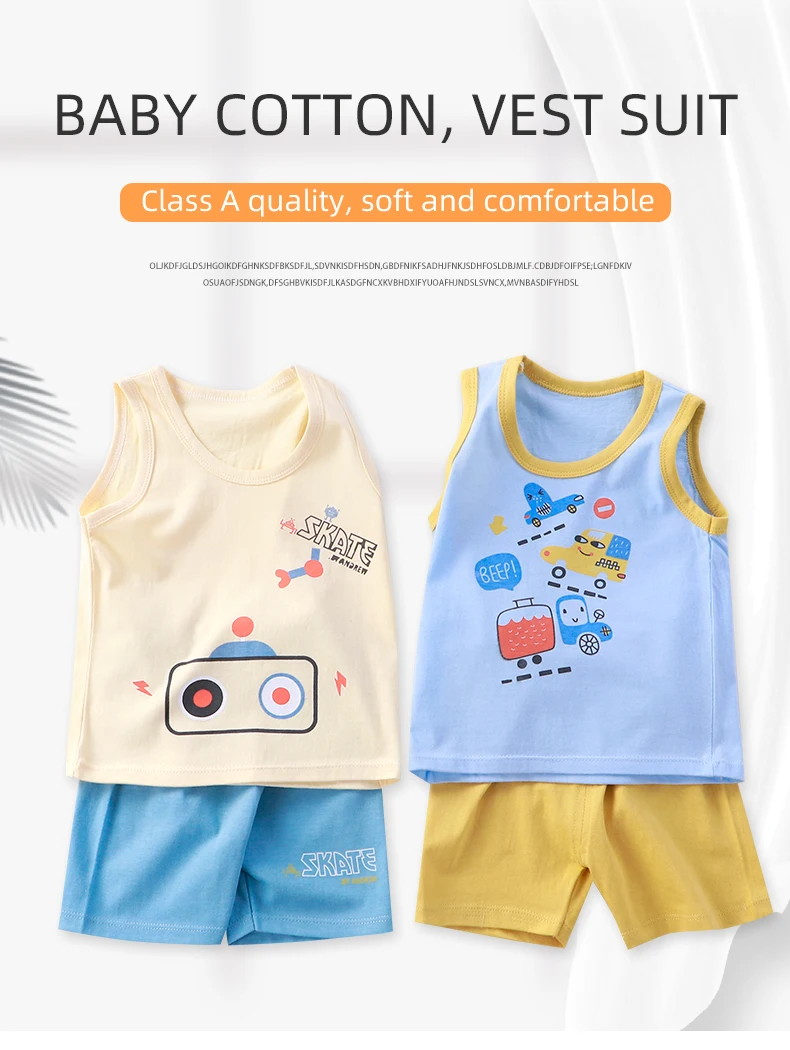 Green Horizon Baby Wholesale Summer Baby Clothing Sets Children Vest ...