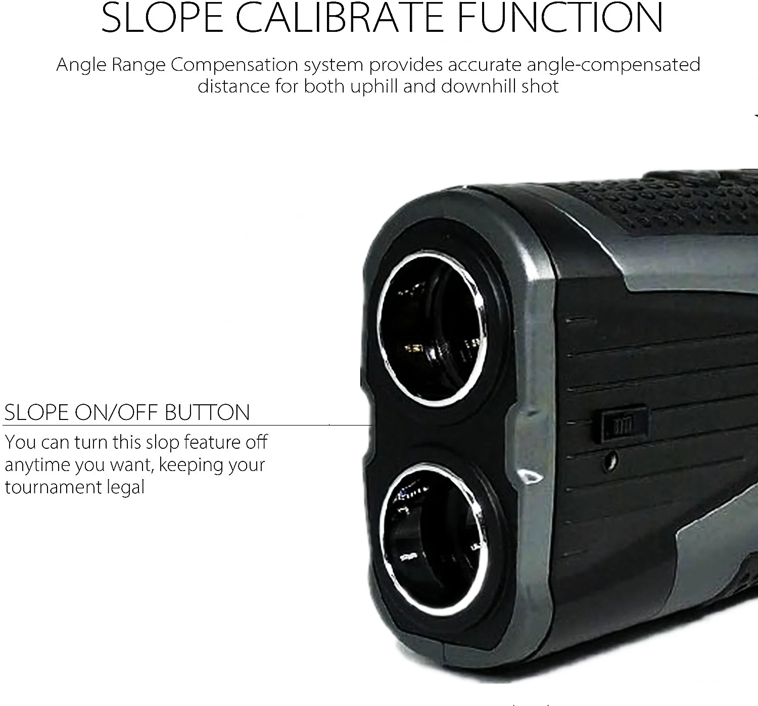 6X Rechargeable Golf Laser Pinseeker Rangefinder Precision