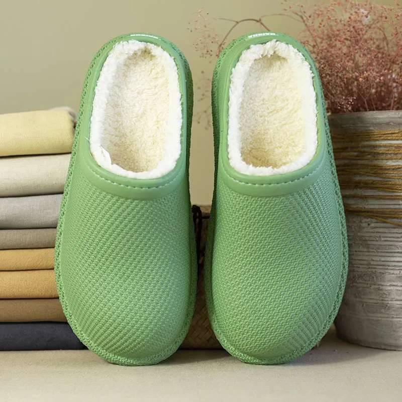 Новый продукт, тапочки из ЭВА, обувь, хлопковые кроссовки с меховой подкладкой, садовые водонепроницаемые теплые домашние Тапочки