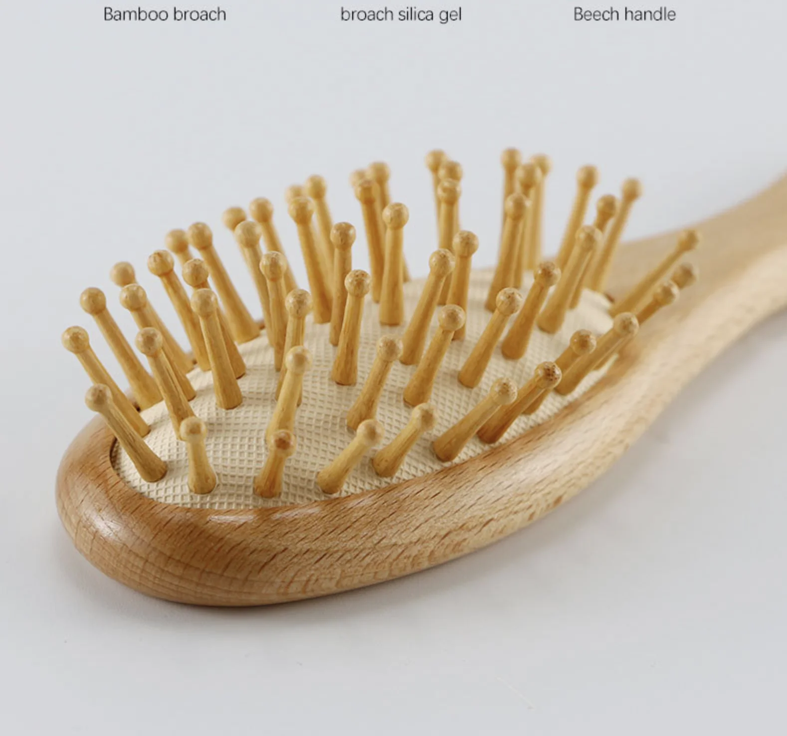 Оптовая продажа, натуральная мягкая деревянная щетка-колыбель из козьей щетины, Детская щетка и расческа для новорожденных, малышей