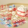 Scatola portaoggetti Hippo rosa-set da 66 pezzi