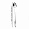 light grey/silver-long handle spoon