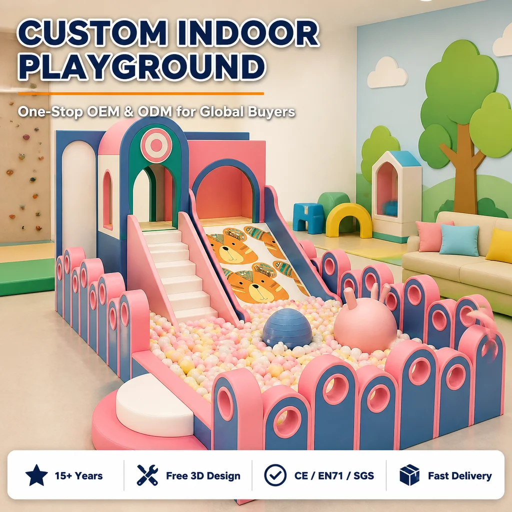 Modular Indoor Soft Play Kids Naughty Castle Playground CE ASTM Certified Ball Pit Slide Climbing Tunnel for Amusement Center