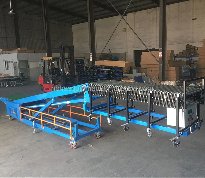 Mobile Container Unloading Powered Belt Conveyor