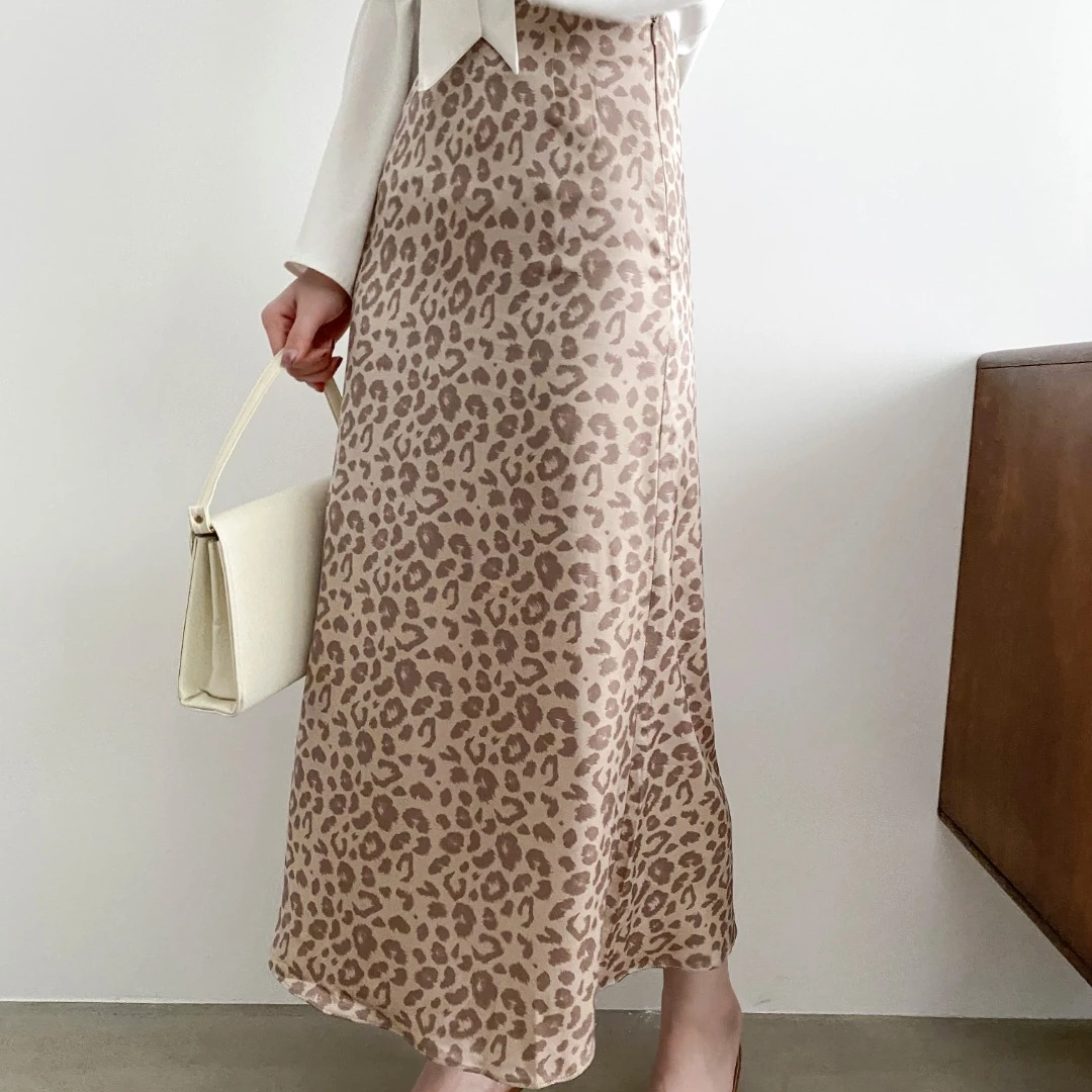 Buy Women's Chiffon Long Skirts,Leopard 