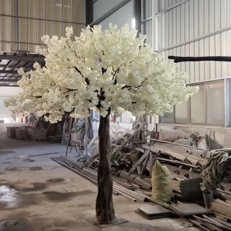 Большое искусственное зеленое фикусовое дерево высокое банское для декора