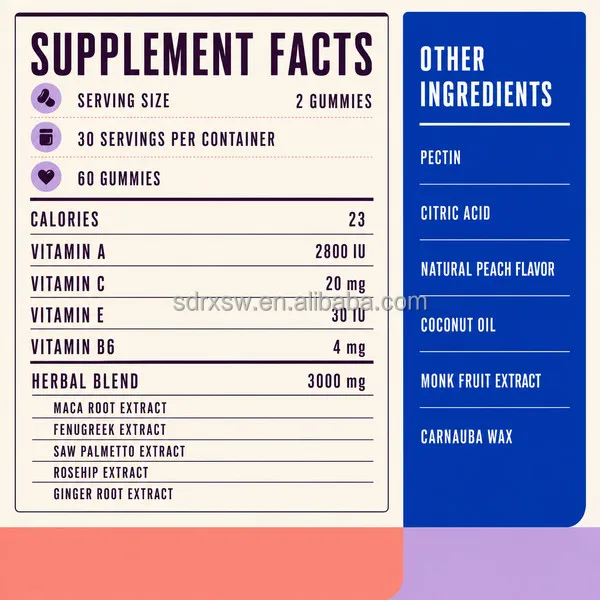 OEM/ODM Butt and Hips Enlargement Gummies Big Butt Enhancement Gummies Maca Pills Klw Gummies for Butt and Hips Enlargement