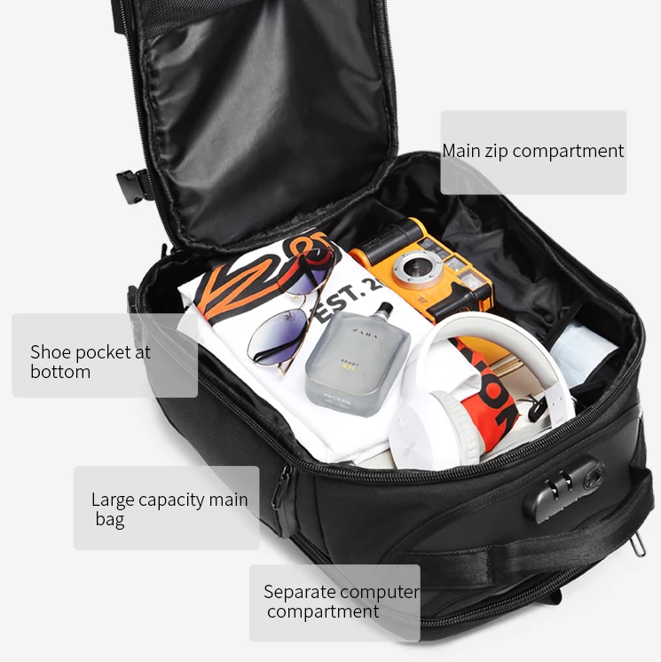 Ozuko 9309 Crossfit Backpack - Large Capacity & Anti-theft