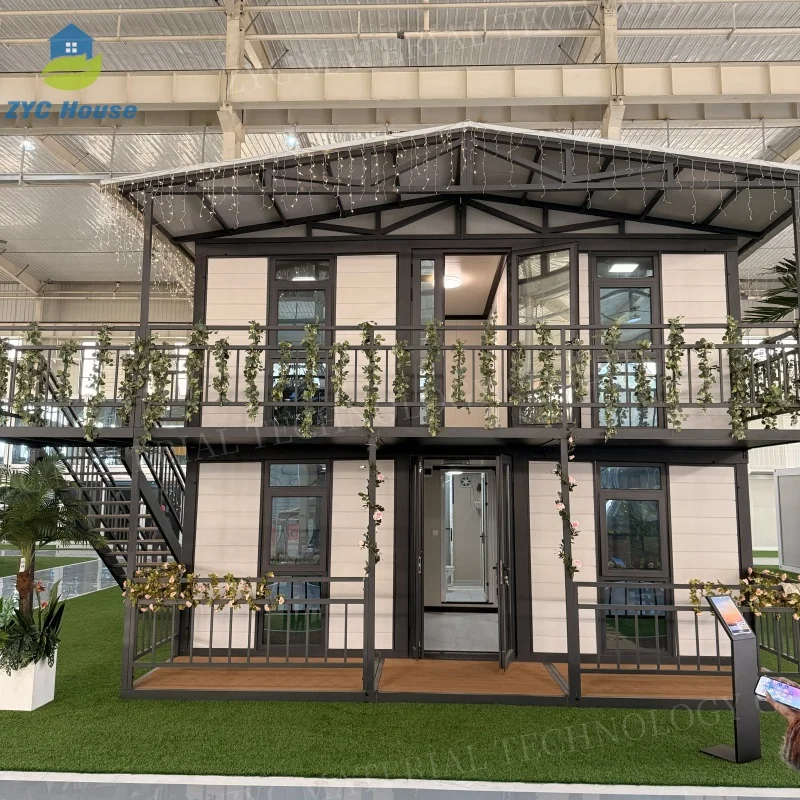 Rumah Kantor Prefabrikasi 40ft Custom Rumah Mewah Vila Hotel Mobile Rumah Kontainer yang Dapat Diperluas dengan Kamar Mandi Dapur