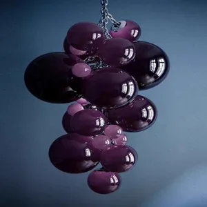 Modern LED Ceiling Lamps with Italian Grape Theme for Stairwells and Entrances Adjustable Height for Middle-Sized Living Rooms