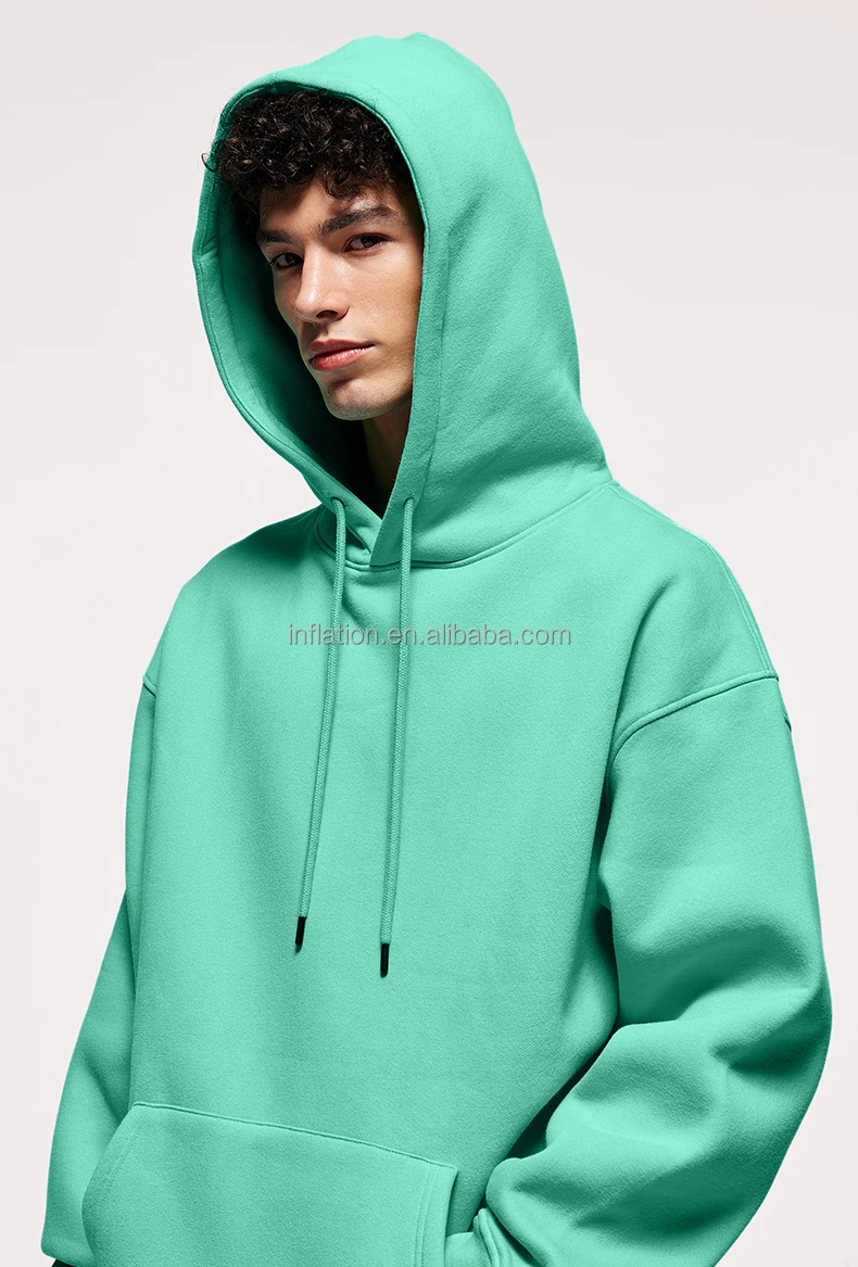 Inflation 350 Gsm Fleece Blank Hoodies Plain Wholesale Heavyweight