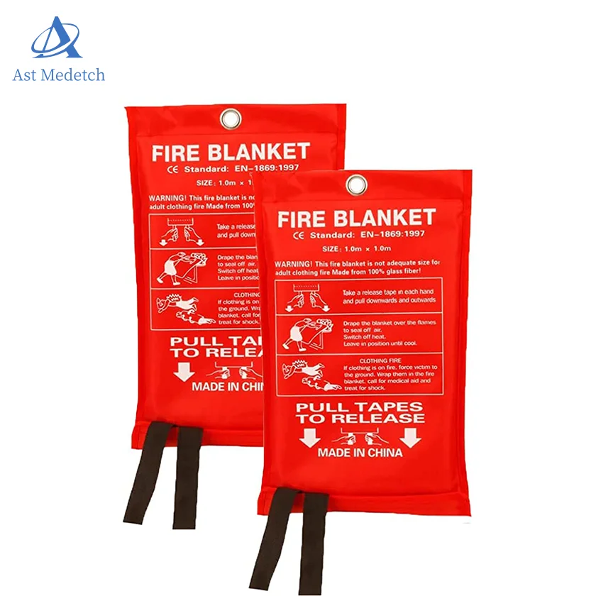 Fire Blanket Fiberglass Flame Retardant Blanket Emergency Survival