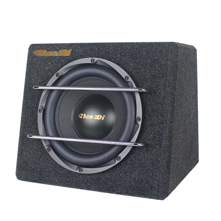 Skar Audio 10-Inch Trapezoidal Active Subwoofer with Dual Coils Paper Cone 6000W Best Subwoofer for Speakers DC 12V