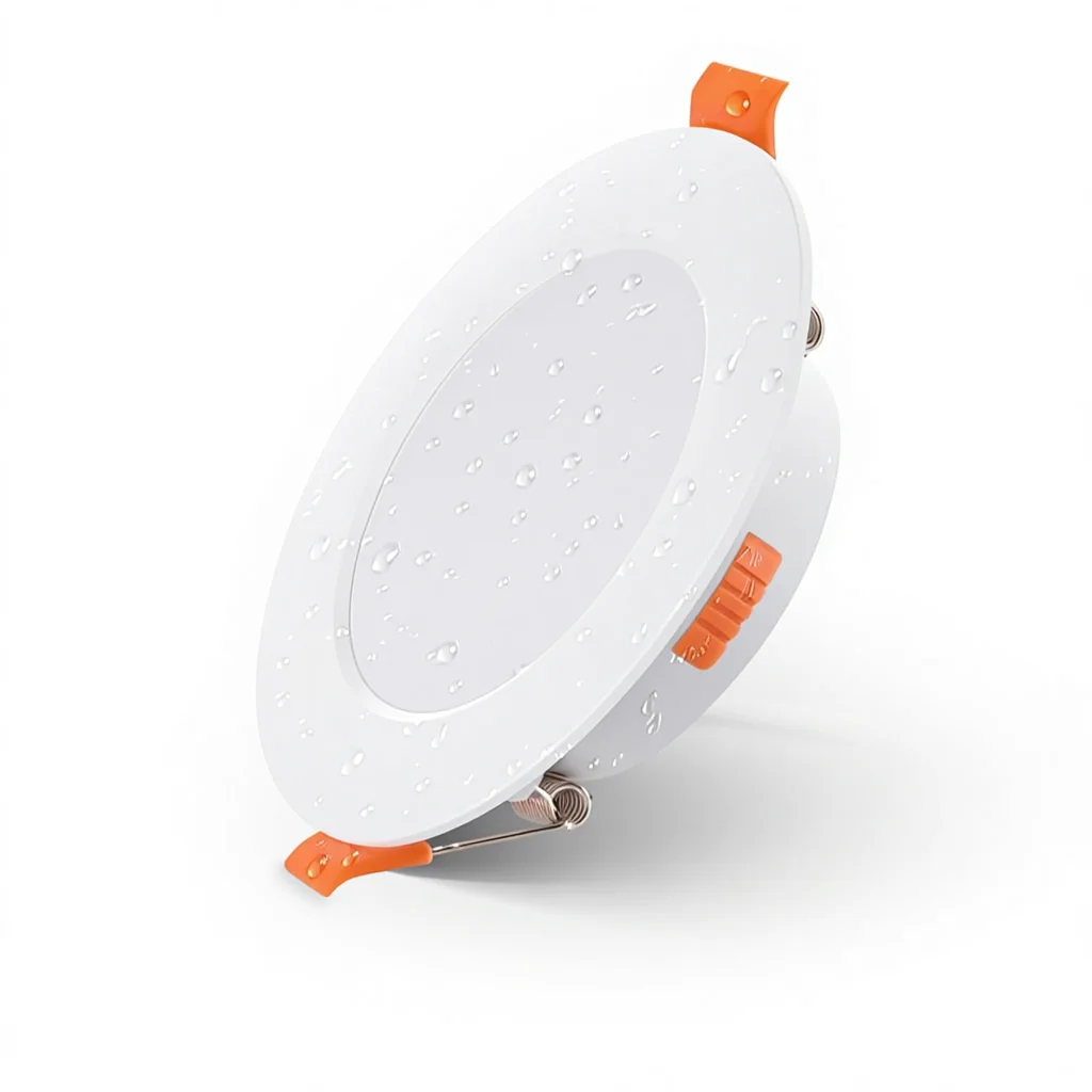 Wowatt inbyggt spotlights-LED, dimbar, 230 V, 7 W, ultratunt, 600 lm, varmt vitt (2700 K–6000 K), IP44, 75–90 mm, för badrum och kök, paket