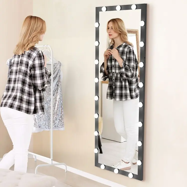 BEAUTME Led Full Length Large Size Vanity hollywood Dressing Standing Full Length Light Body Mirror with Lights
