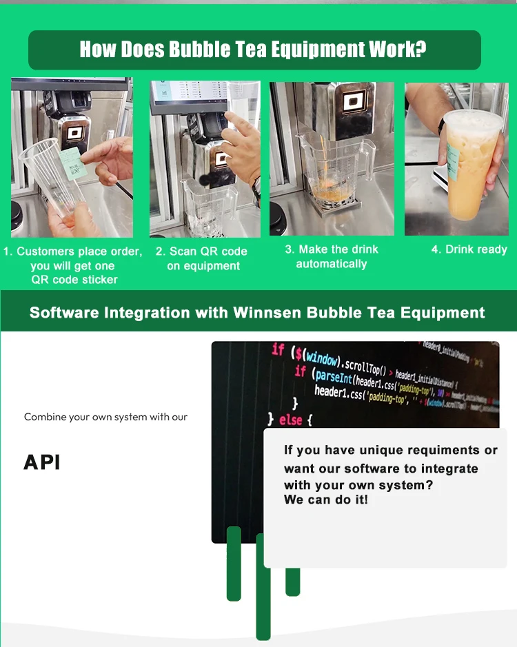 Commercial Automatic Bubble Tea Counter Popping Boba Set Milk Tea ...