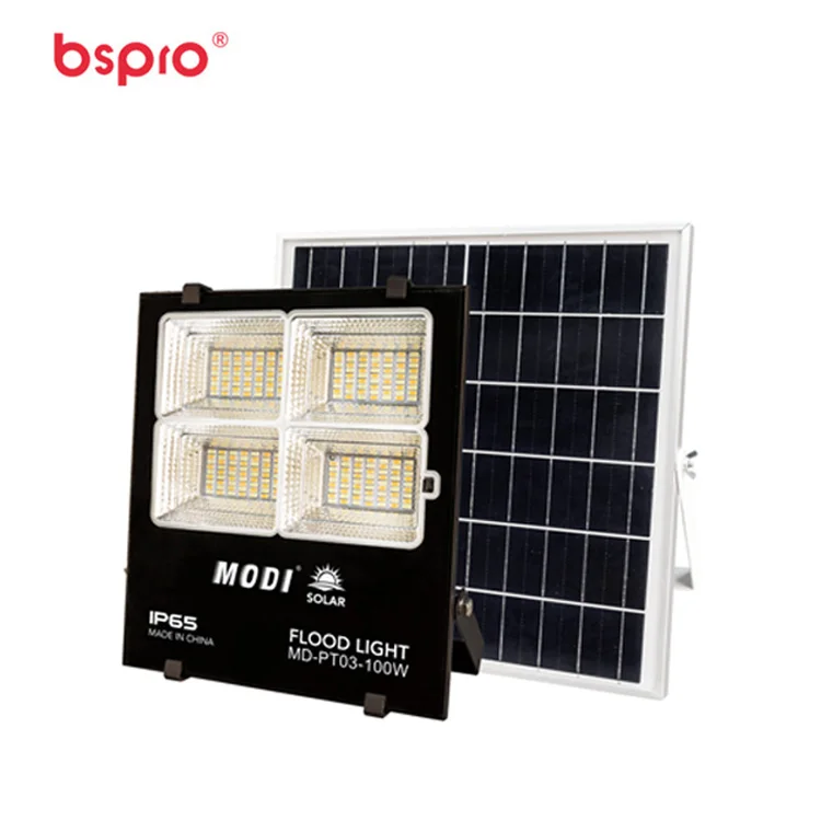 Bspro high quality competitive price solar flood light energy saving led solar panel flood light