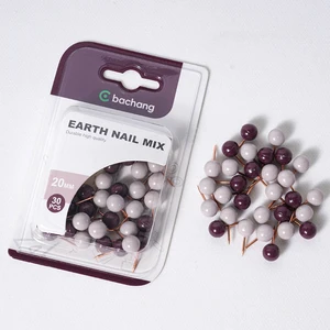 20mm Rose Gold Pin Earth Nails, Pack of 30 From Bachang (BC - 9017) - Ideal for Bulletin Boards and DIY Projects