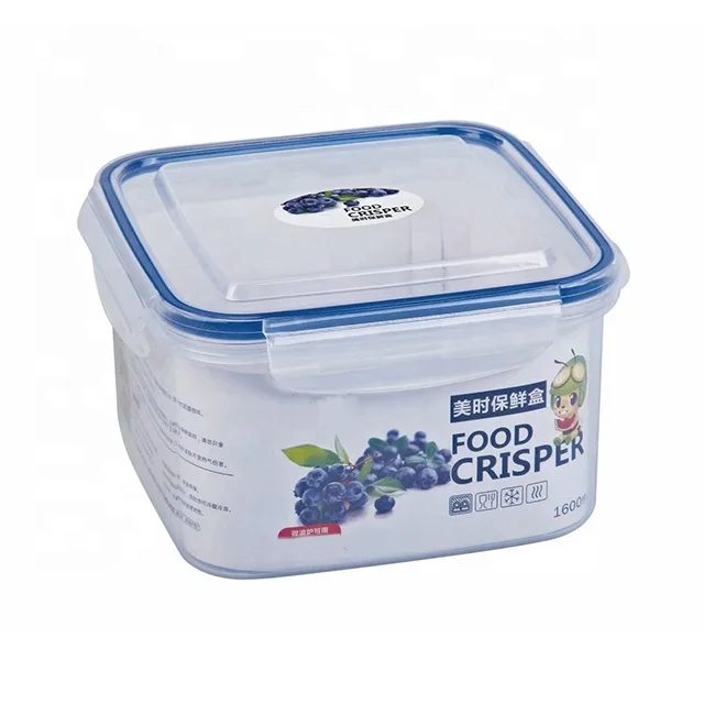 1250 ml Rectangular Airtight Plastic Snack Box Dry Food Biscuit Storage Container