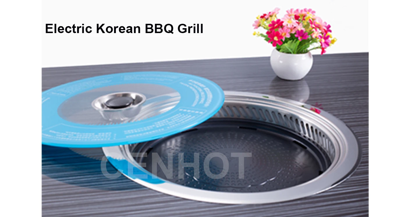 CENHOT Smokeless BBQ Multi-Functional Korean Electric Barbeque Grill ...