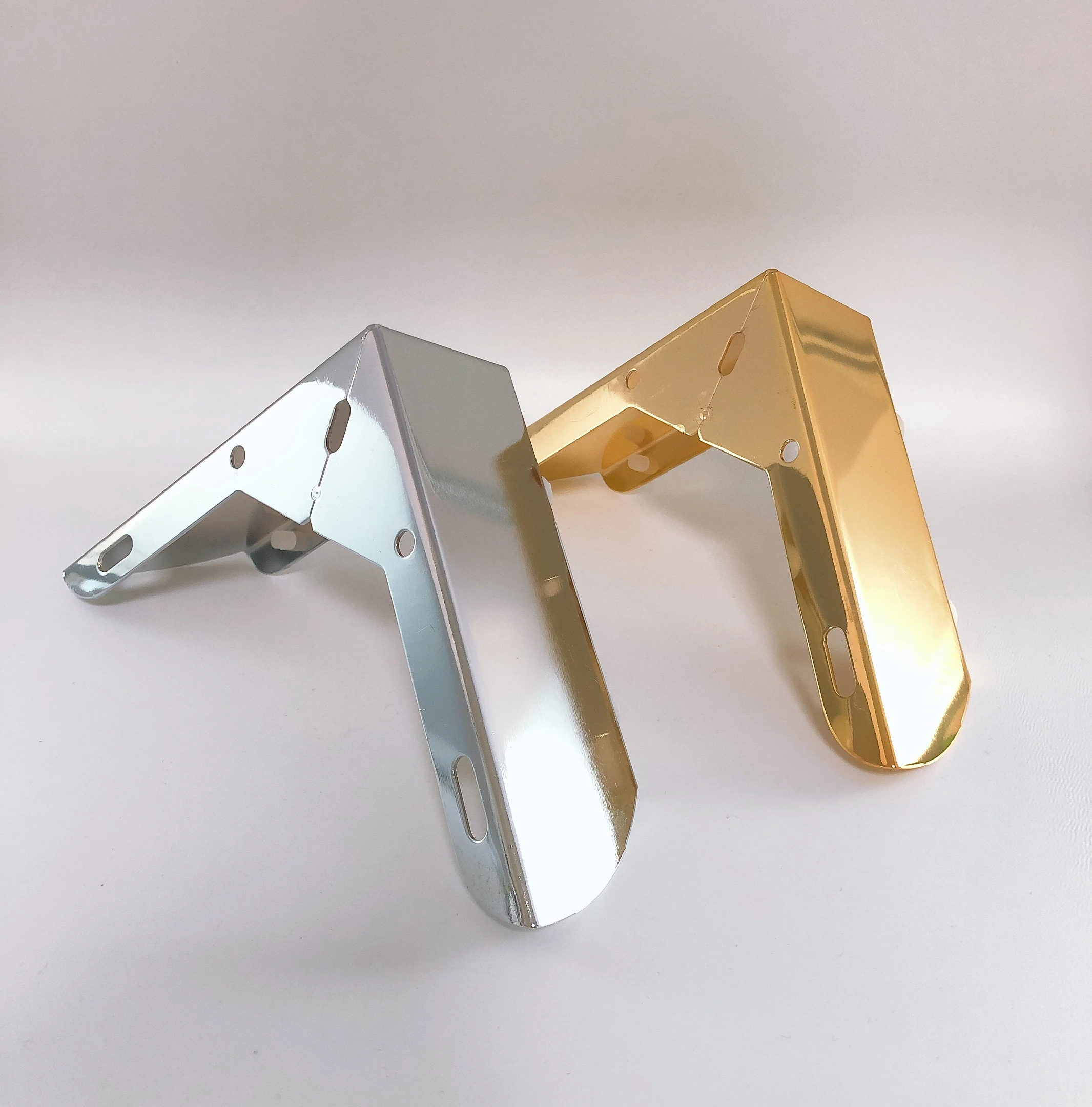 Современные Простые хромированные ножки для гардероба, шкафа, кровати, мебельная фурнитура, прочная металлическая железная Золотая ножка для дивана