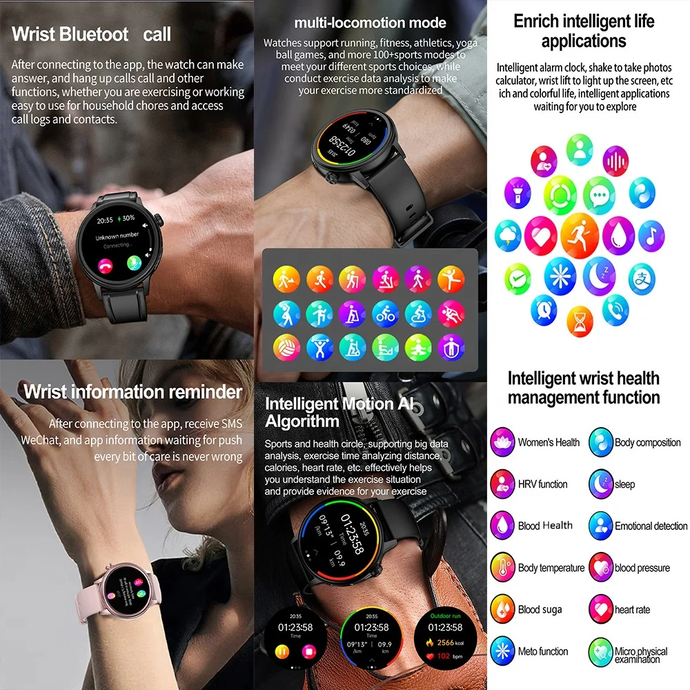 Mode femme montres intelligentes ET470 Relogio Smartwatch sommeil