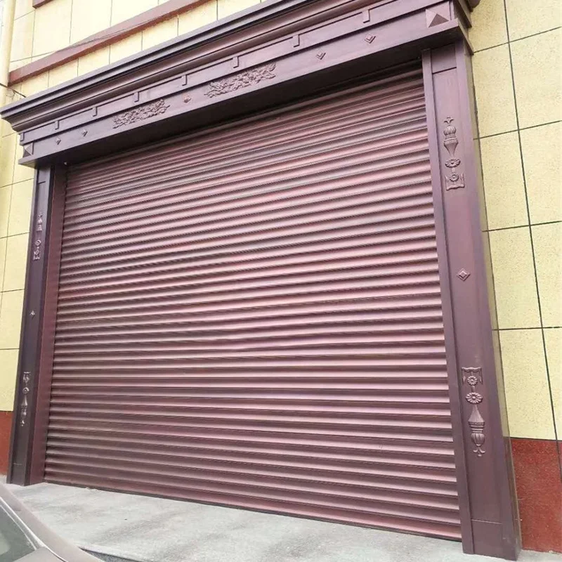 JST Modern Design Exterior Shop Facade Rolling Shutter Door Hot Sale Manual Motor Closed Storefront with Finished Surface