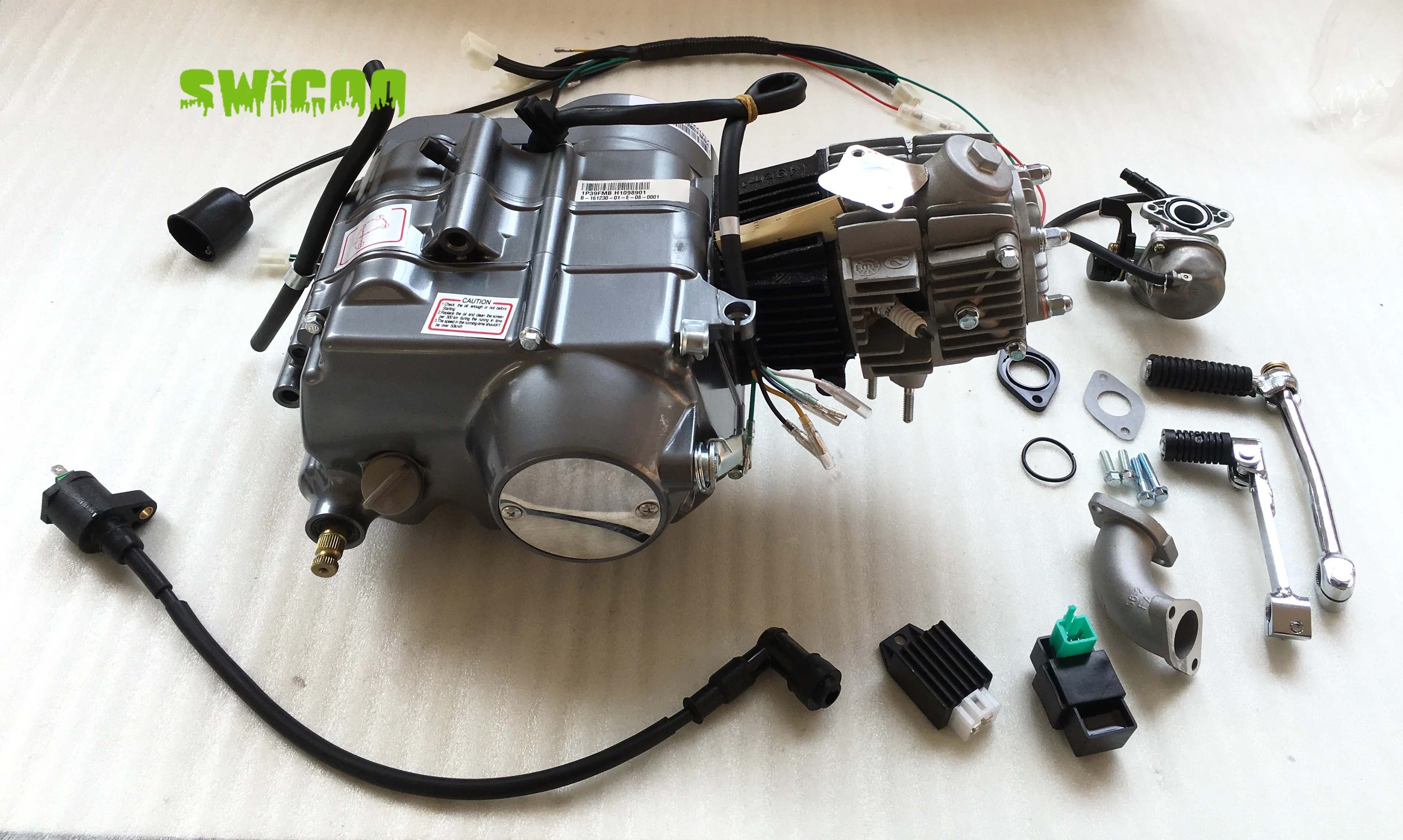 Lifan 50cc 4 Stroke Engine Set Kick Start Horizontal Engine Kit 1p39fmb ...