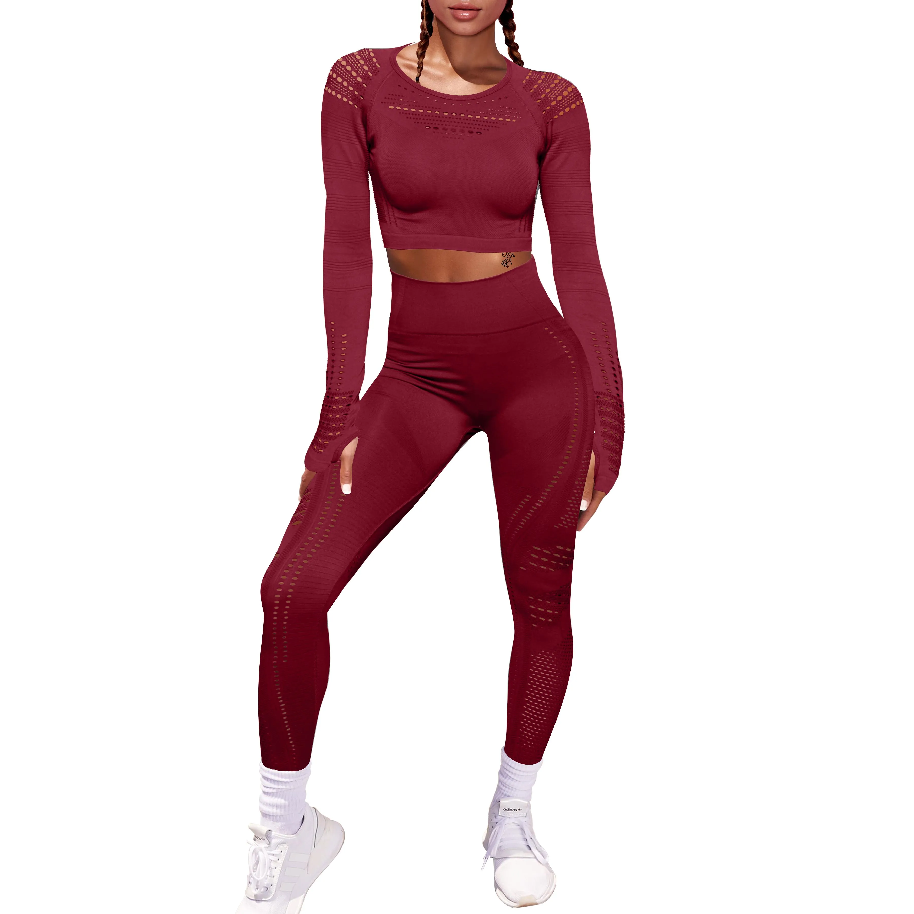 Wholesale Of New Customized Sexy Long Sleeved Sports Crop To Tops