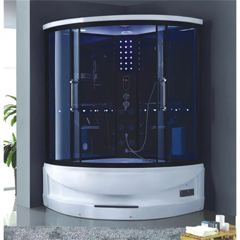 CBMmart Акриловая душевая Паровая стеклянная сауна с спа-ванной Mp3 Tv функция струйного массажа