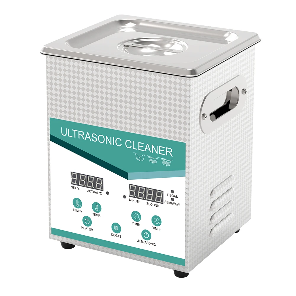 For Beauty Makeup Tools Cleaning Small Digital Ultrasonic Bath Cleaner 2liters Home Used Stainless Steel 40KHz