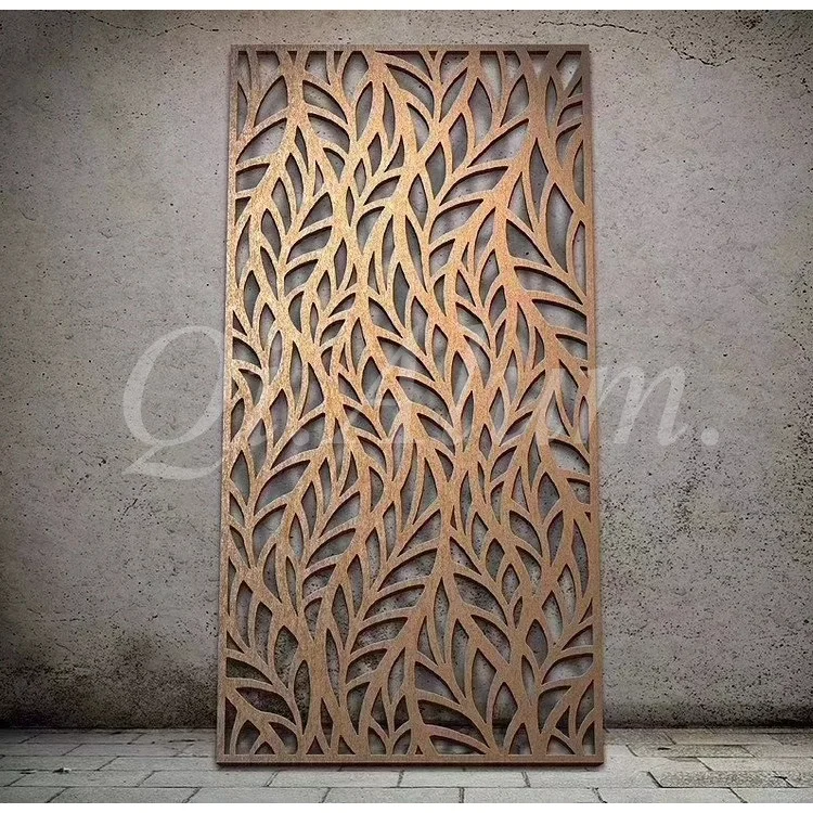 Factory Price Gold Stainless Steel Decorative Laser Cut Indoor Screen