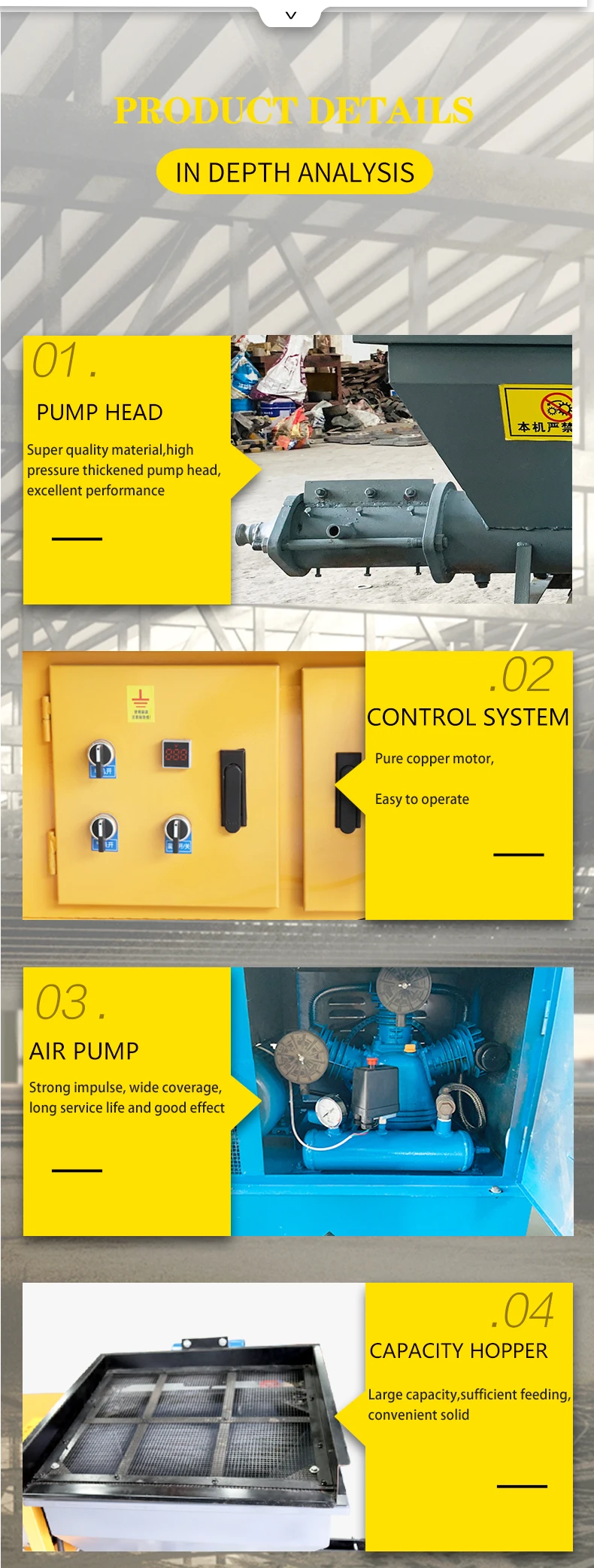 220V Single Phase Mortar Sprayer With Piston Pump Cement Plaster Spray Machine German details