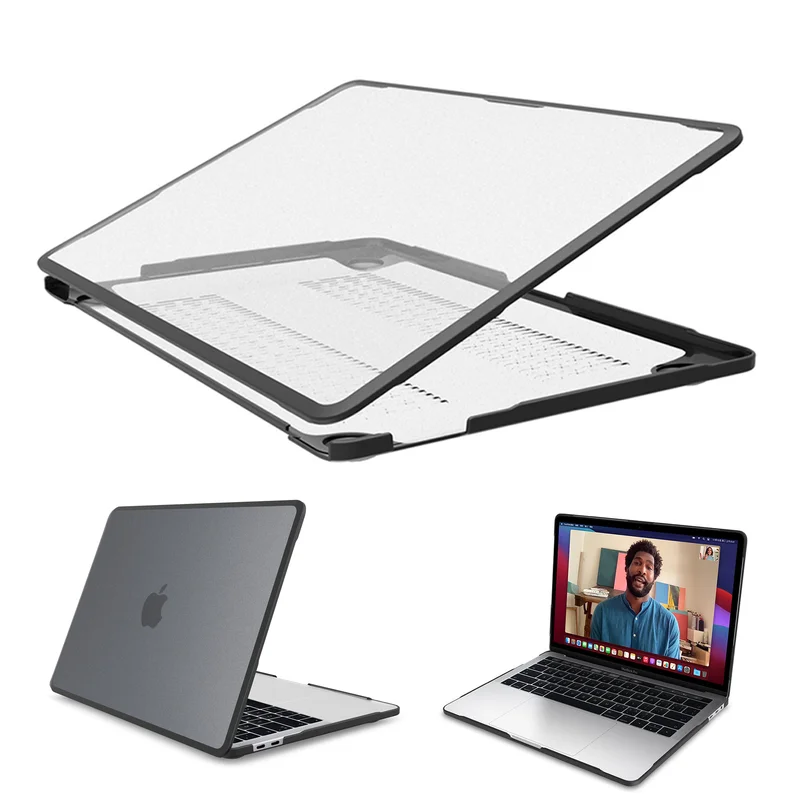 TPU frame matte hard shell case for MacBook Pro 13, 14 and 16 inch