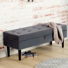 Customized Factory Wholesale Modern Storage Seat Pouffe Ottoman Upholstered Bench Bed End Stool