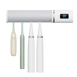 Wall Mounted UV Light Toothbrush Sterilizer USB Rechargeable for Multiple Users Family Multi-Purpose Teeth Whitening Accessory