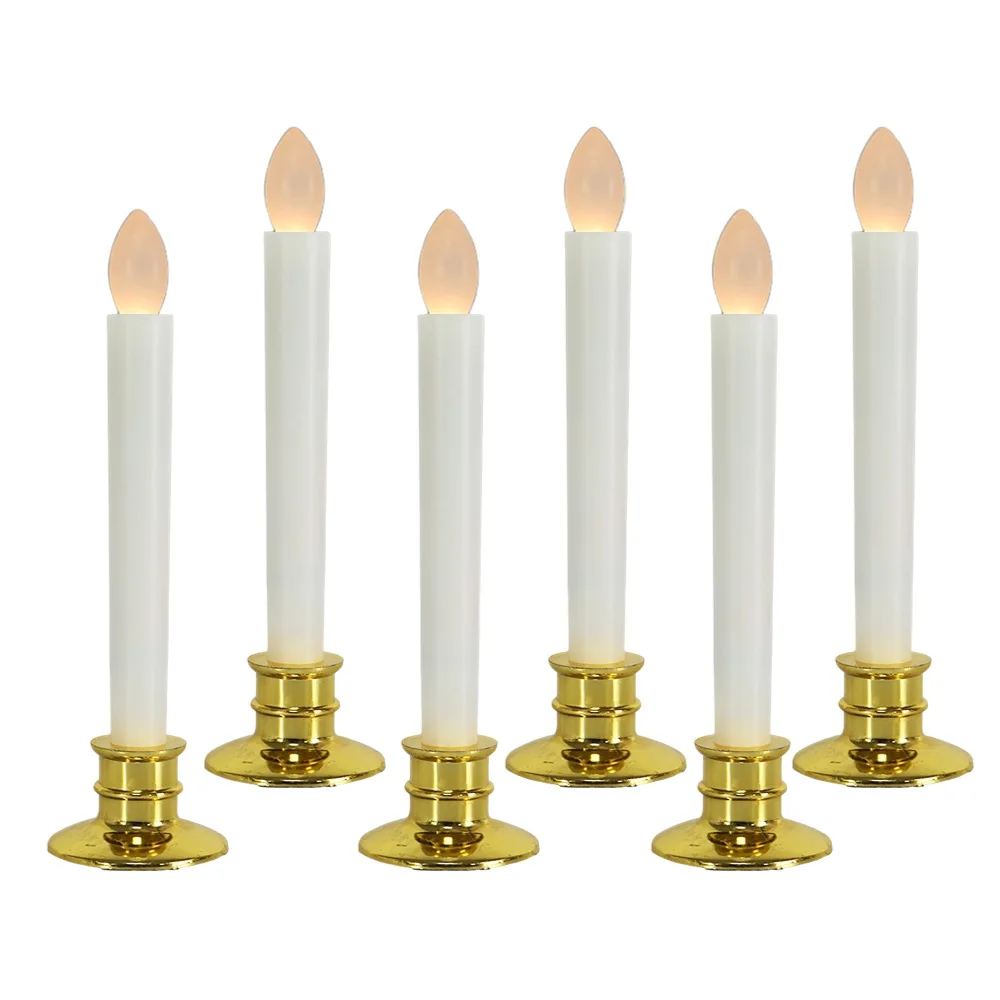 Led Flameless Candles Taper Flickering Candles Battery Operated Window ...