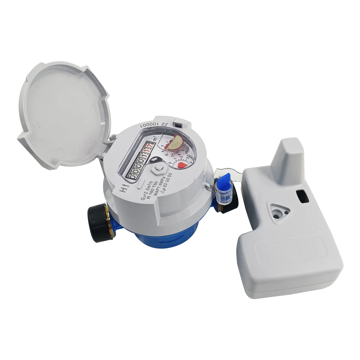 BMAG PN16 Class C R160 1.6Mpa R160 T50 Digital Water Flow Meters Brass Single Jet Smart Water Meter