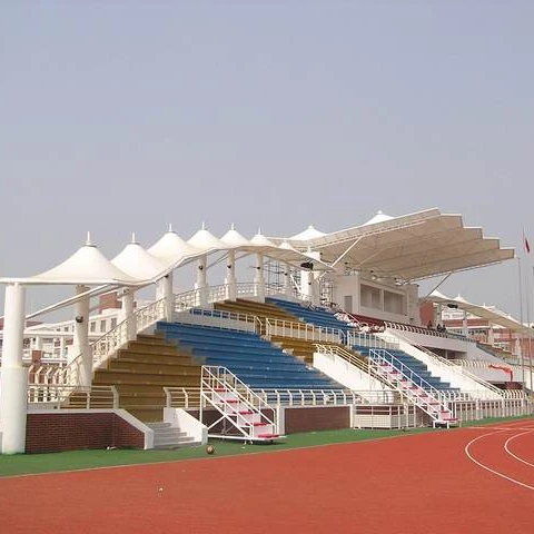 Waterproof Shade PVDF Tensile Membrane Structure Fabric Roof for Stadium Stands