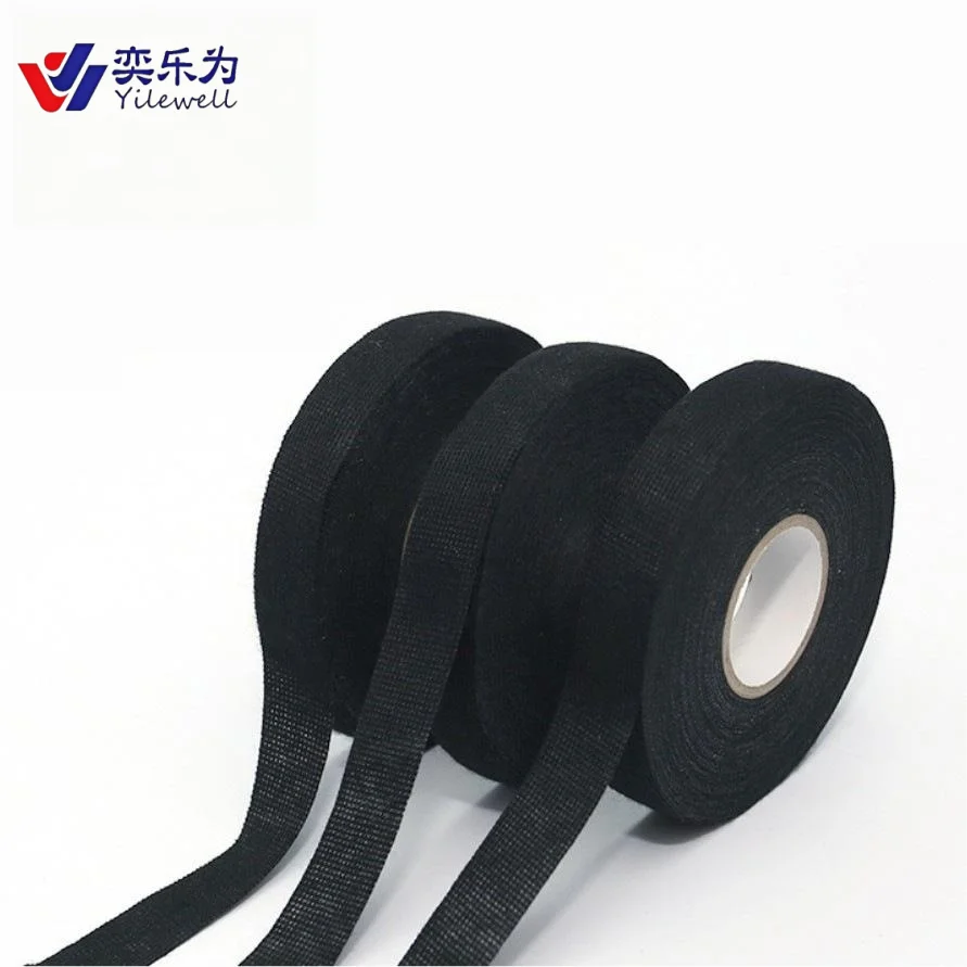Black Heat-Resistant Flame Retardant Single-Sided Masking Car Wire Harness Flannel Fabric Cloth Tape