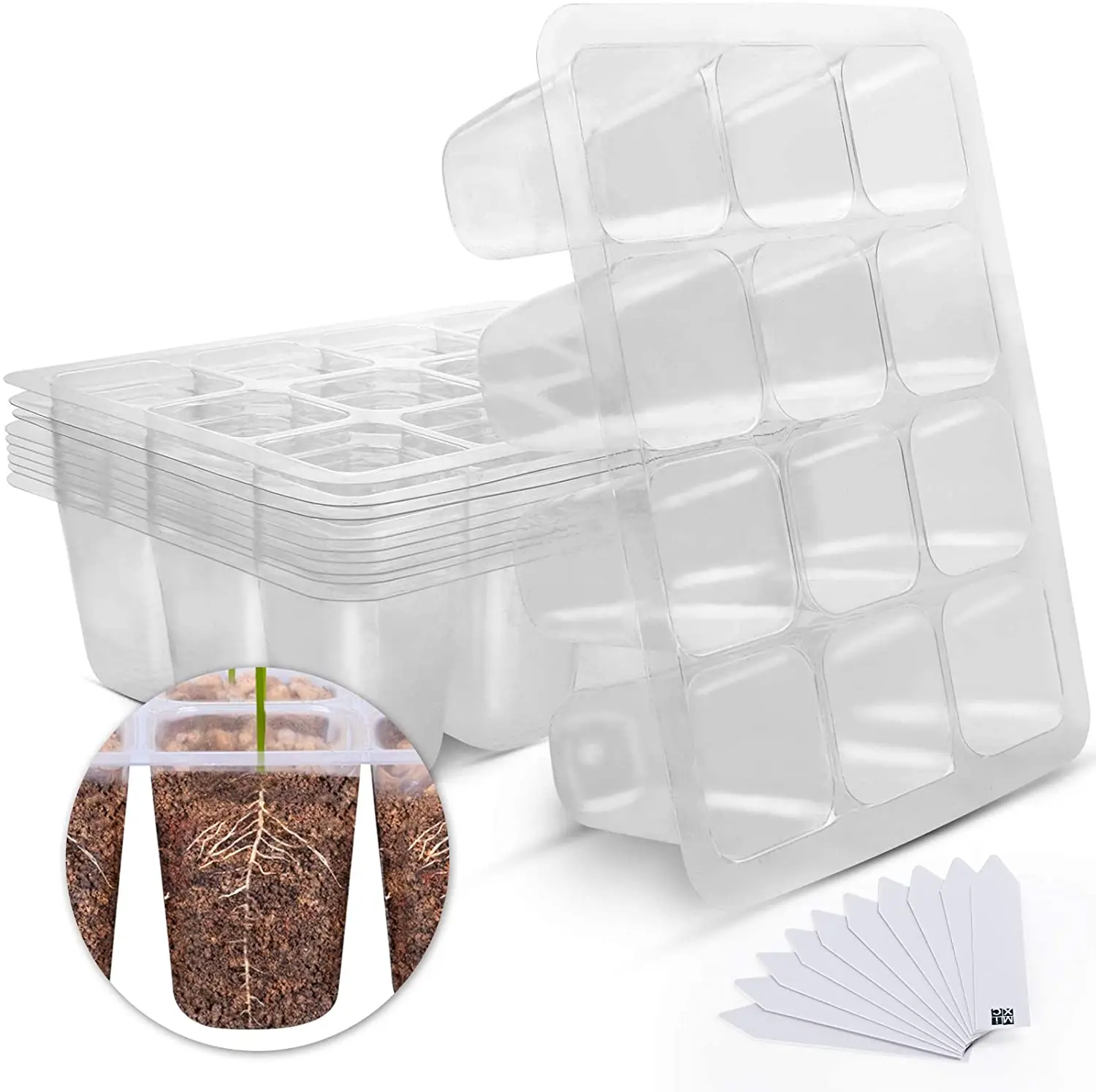 Garden Plant Nursery Carry Tray Grow Box With Pots Vegetable Tray