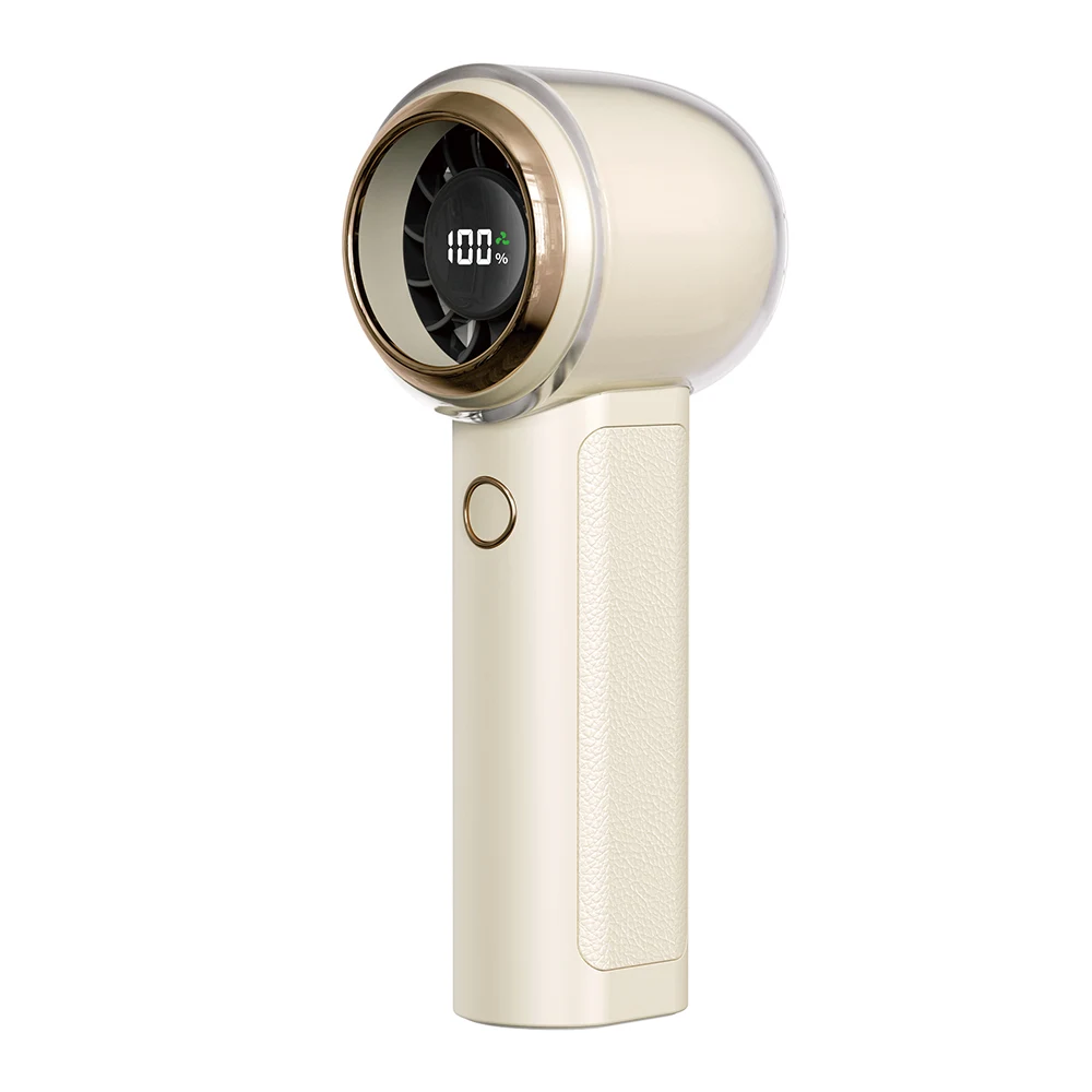 2025 Digital Advanced Handheld Fan With Good Tactile Feel Portable Mini Fan Rechargeable Small Fan
